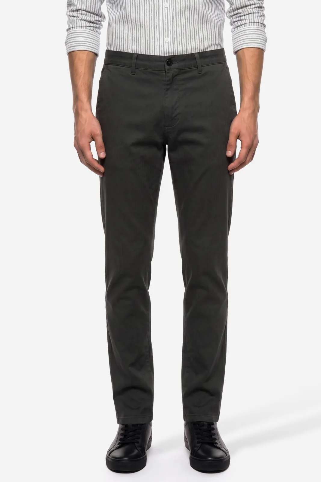 Erkek Balıksırtı Desenli Straight Fit Pantolon