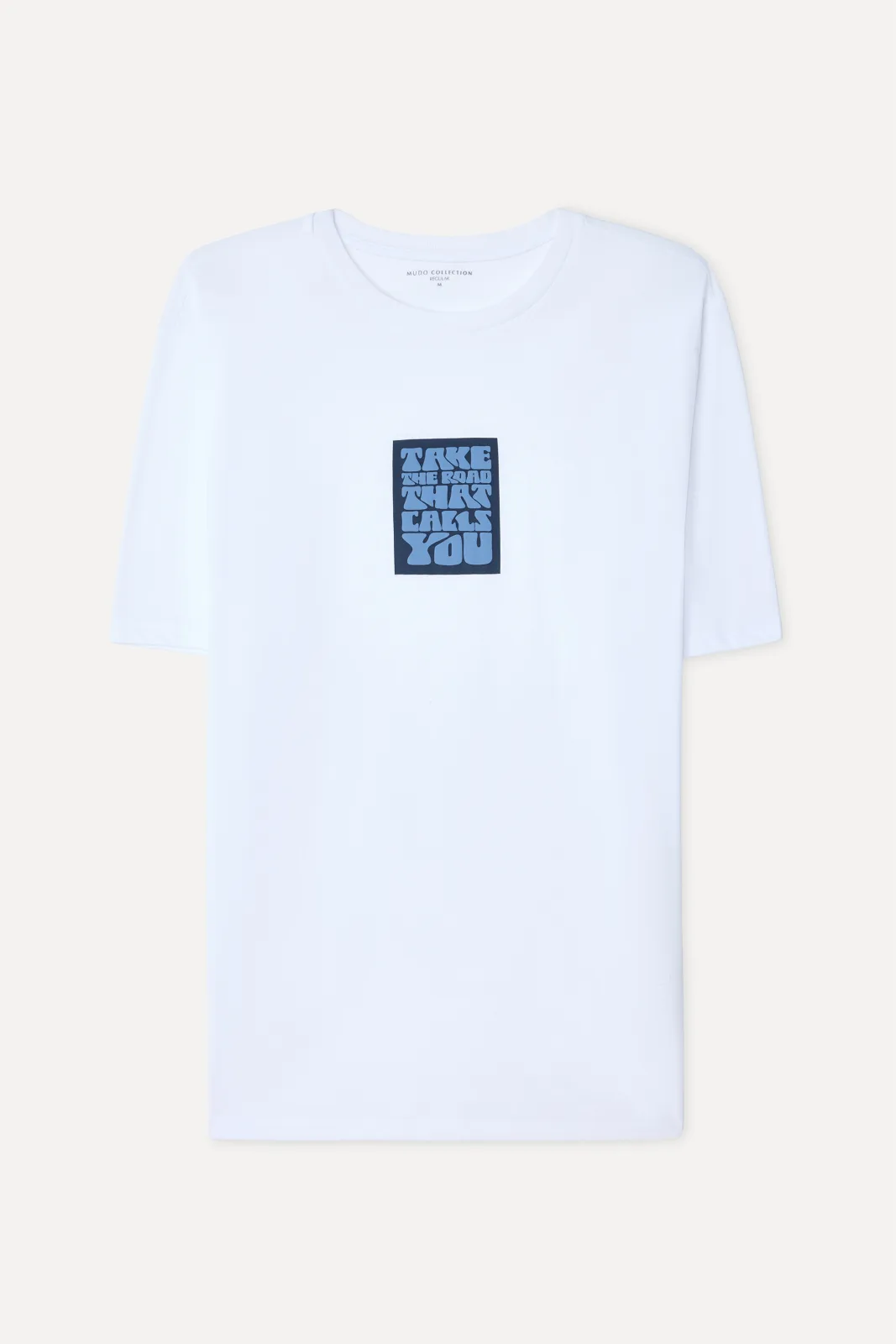 Erkek Baskılı Bisiklet Yaka T-Shirt