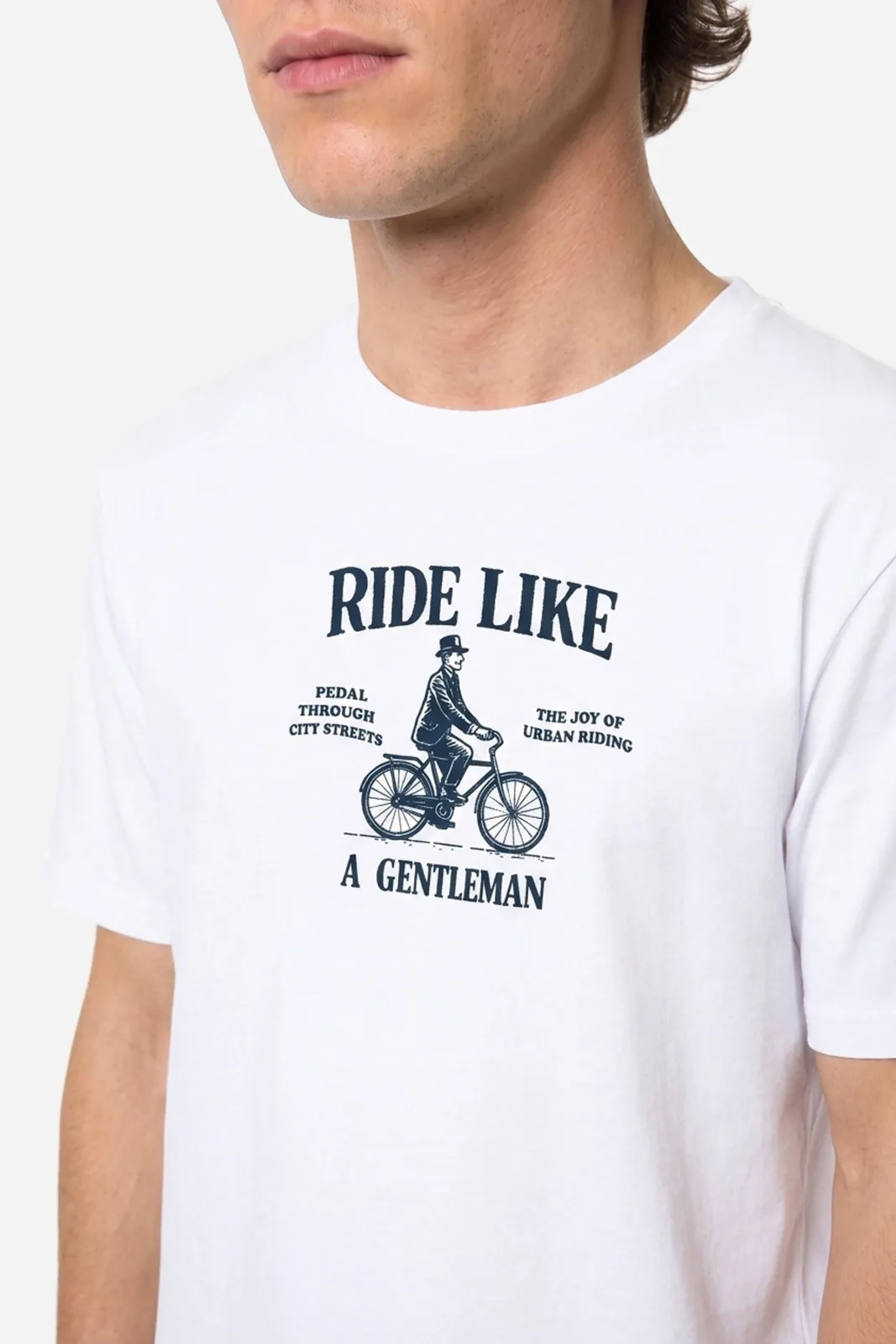Erkek Baskılı Comfort Fit Bisiklet Yaka T-Shirt