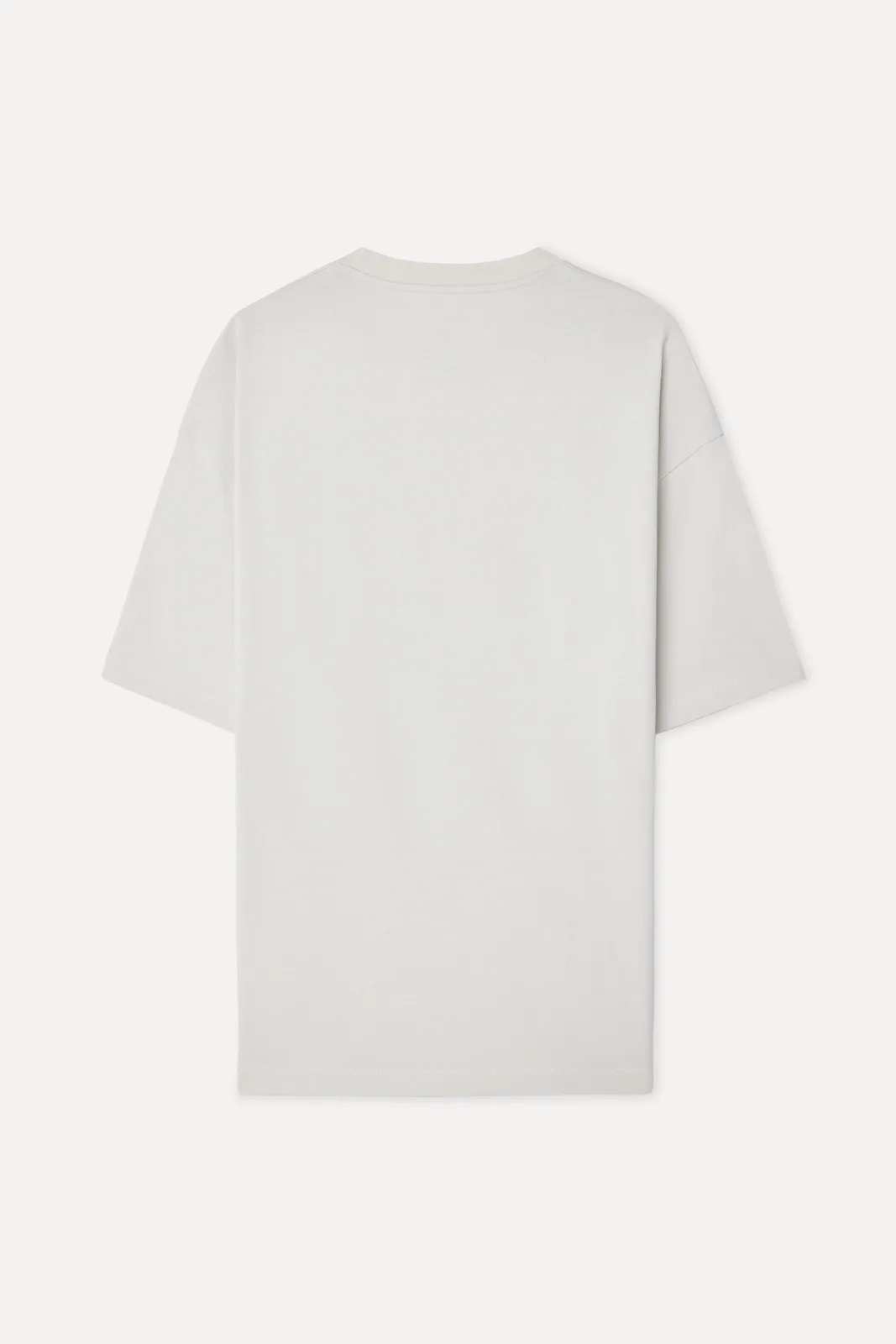 Erkek Baskılı Oversize Bisiklet Yaka T-Shirt