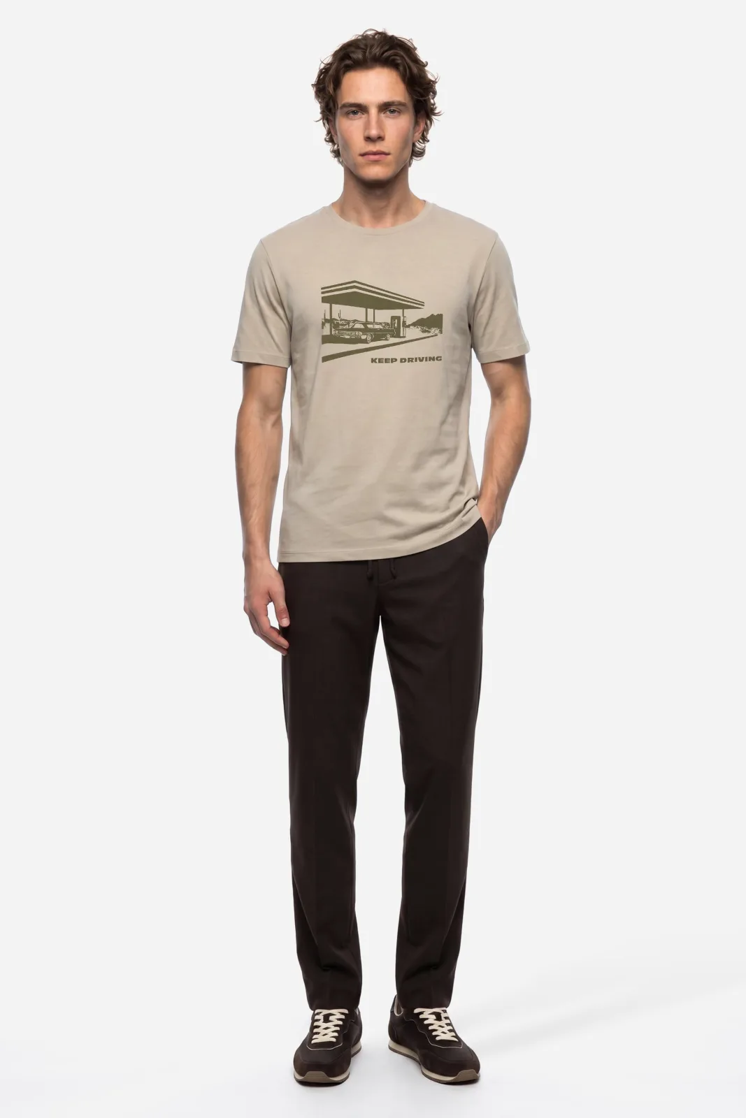 Erkek Beli Lastikli Straight Fit Pantolon