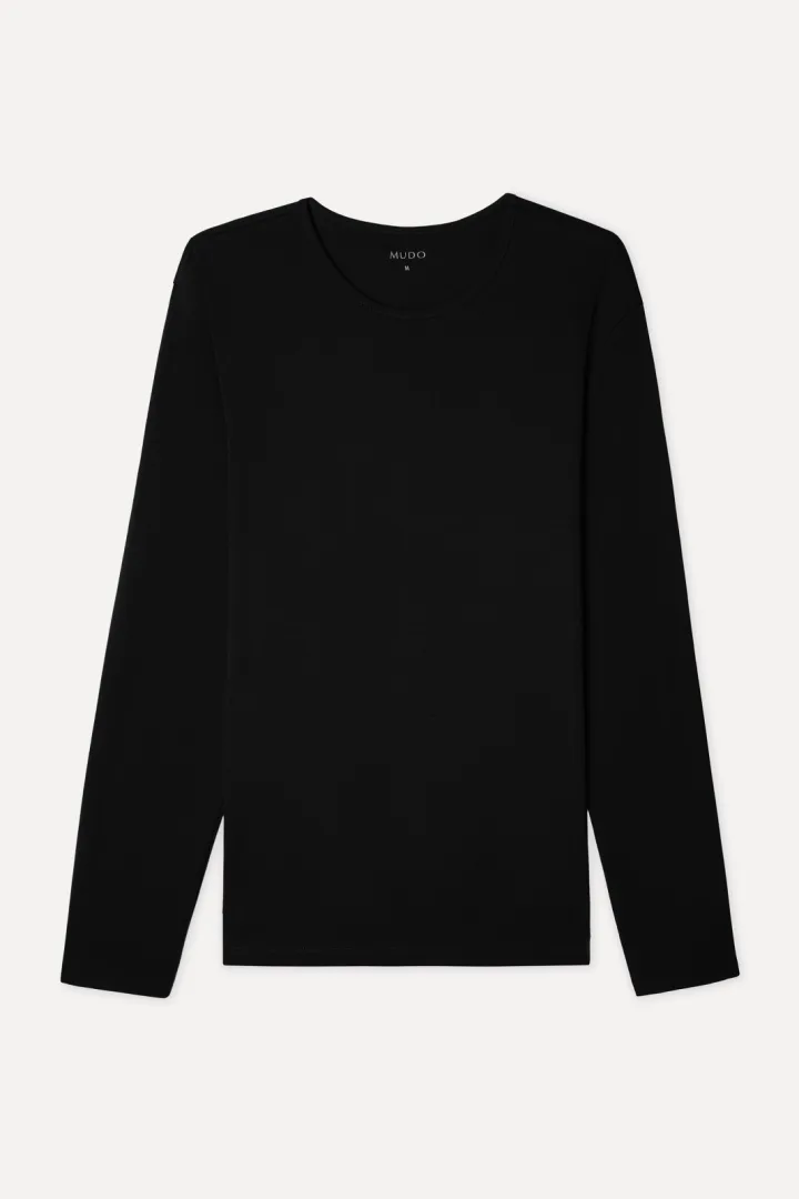 Erkek Bisiklet Yaka Uzun Kollu T-Shirt