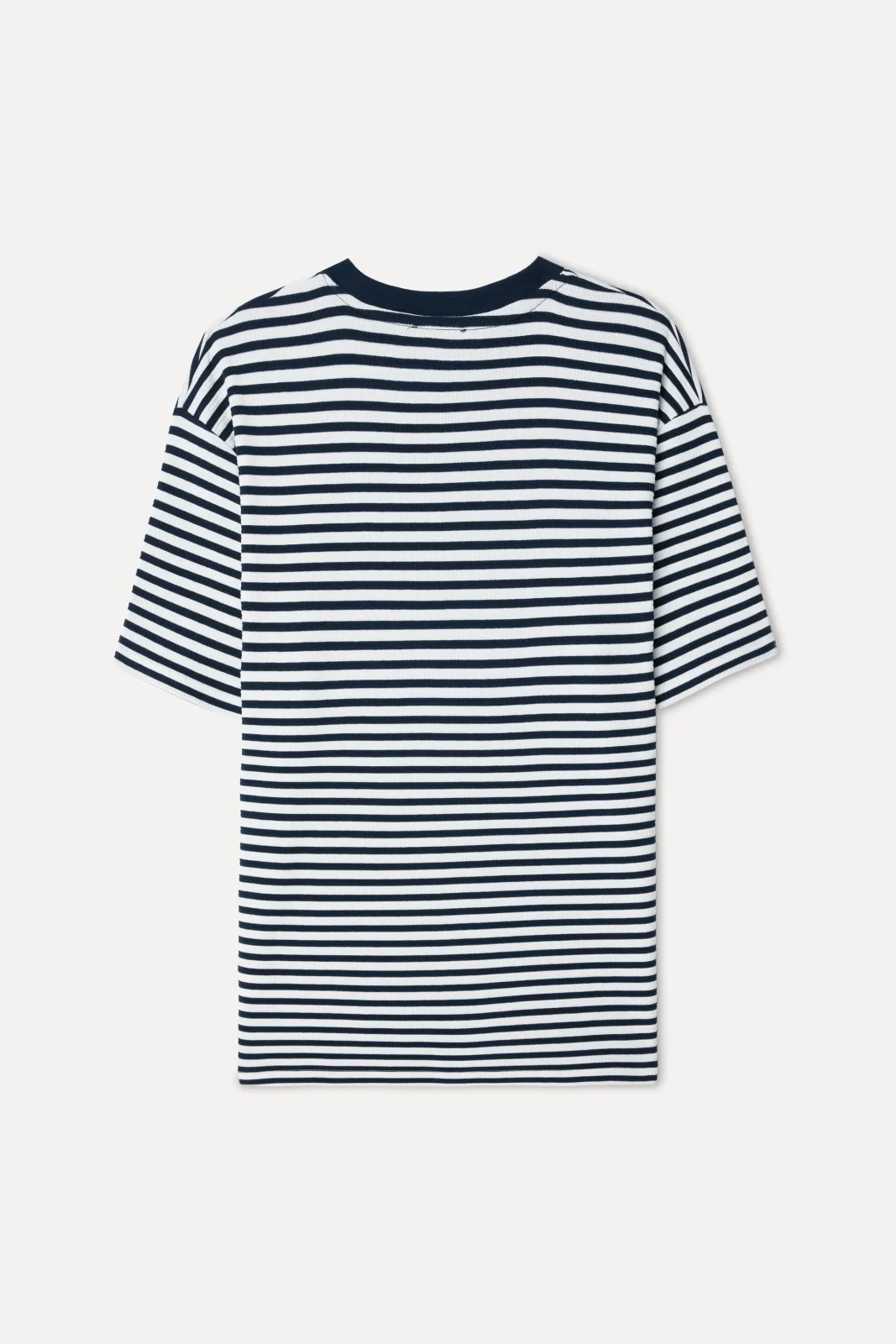 Erkek Çizgili Comfort Fit Bisiklet Yaka T-Shirt
