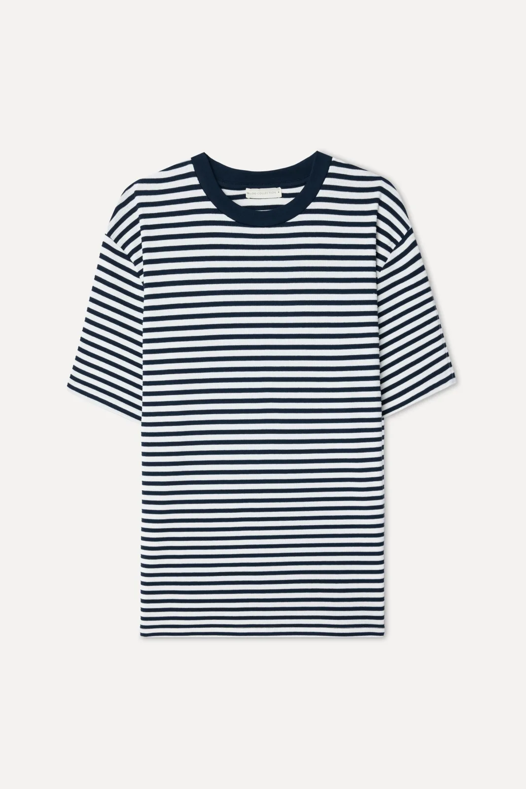 Erkek Çizgili Comfort Fit Bisiklet Yaka T-Shirt