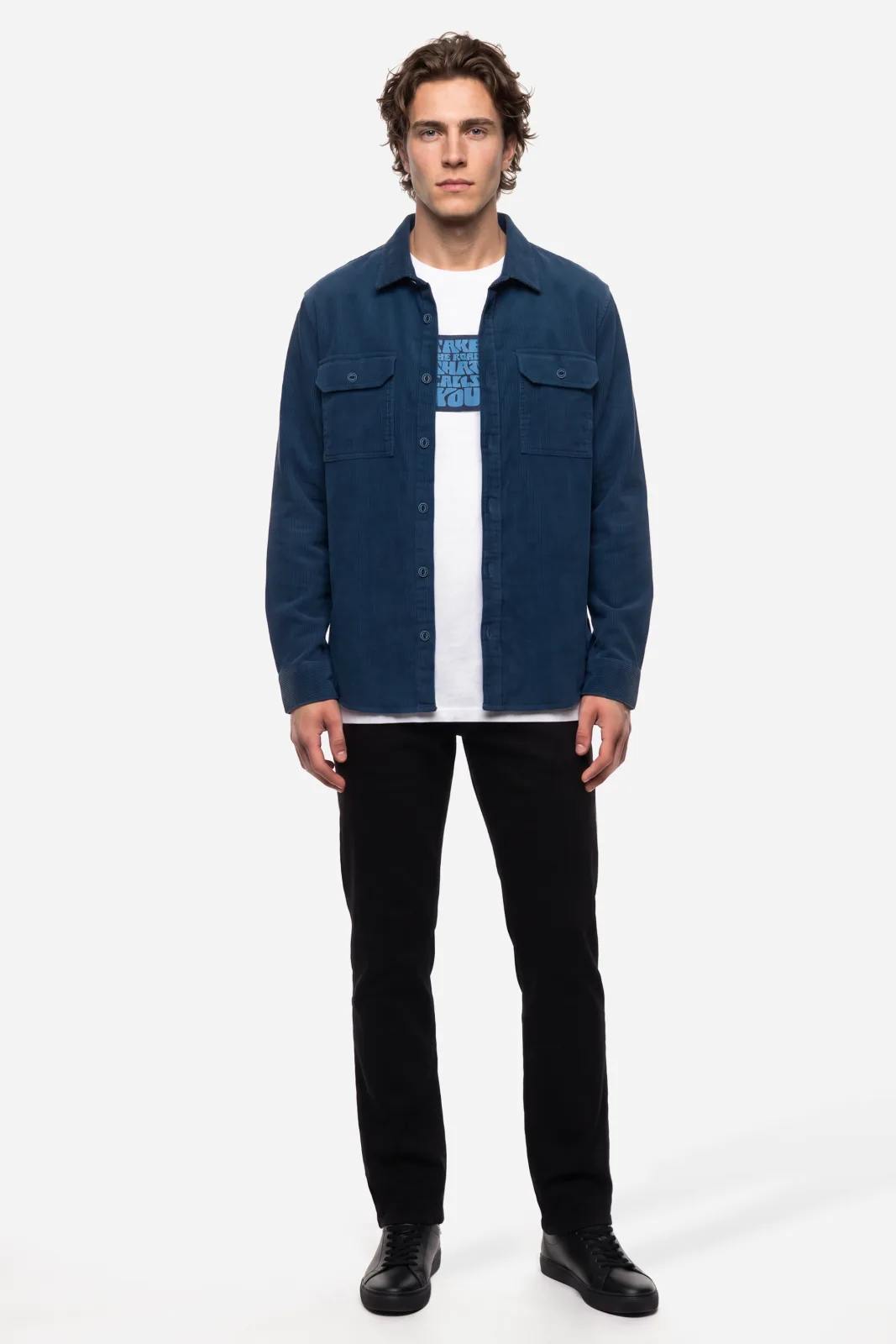 Erkek Comfort Fit Çift Cepli Uzun Kollu Gömlek