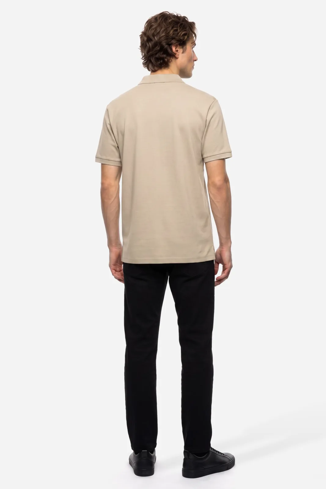 Erkek Fermuarlı Polo Yaka Kısa Kollu T-Shirt