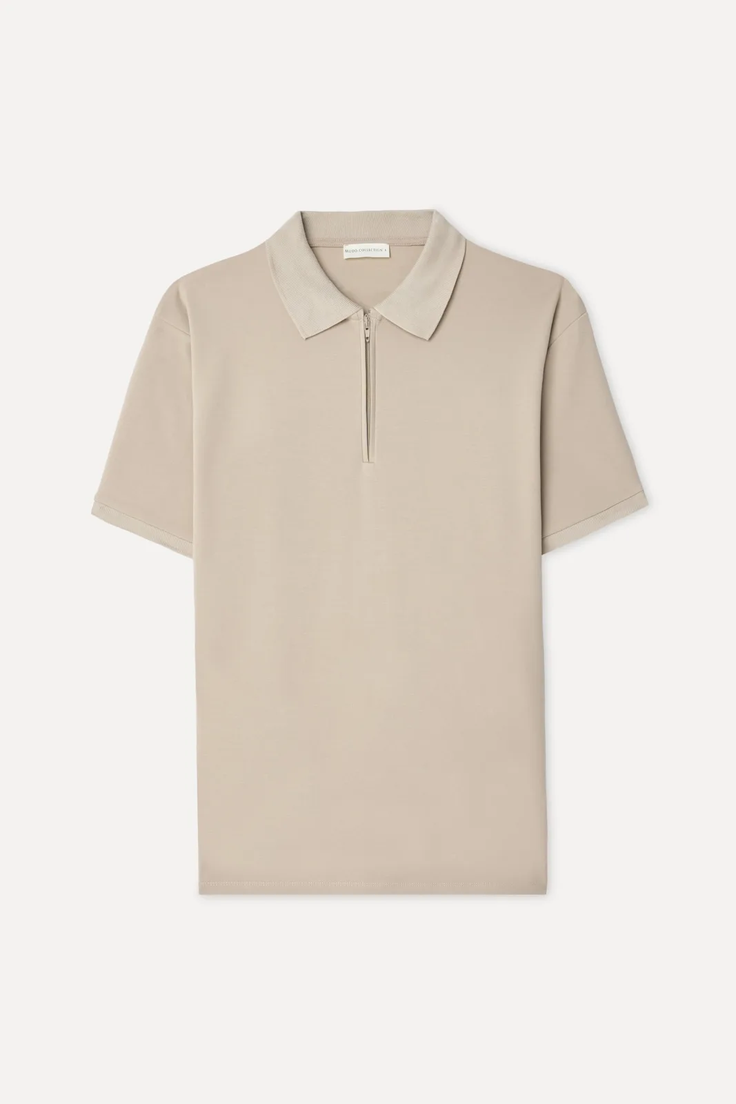 Erkek Fermuarlı Polo Yaka Kısa Kollu T-Shirt