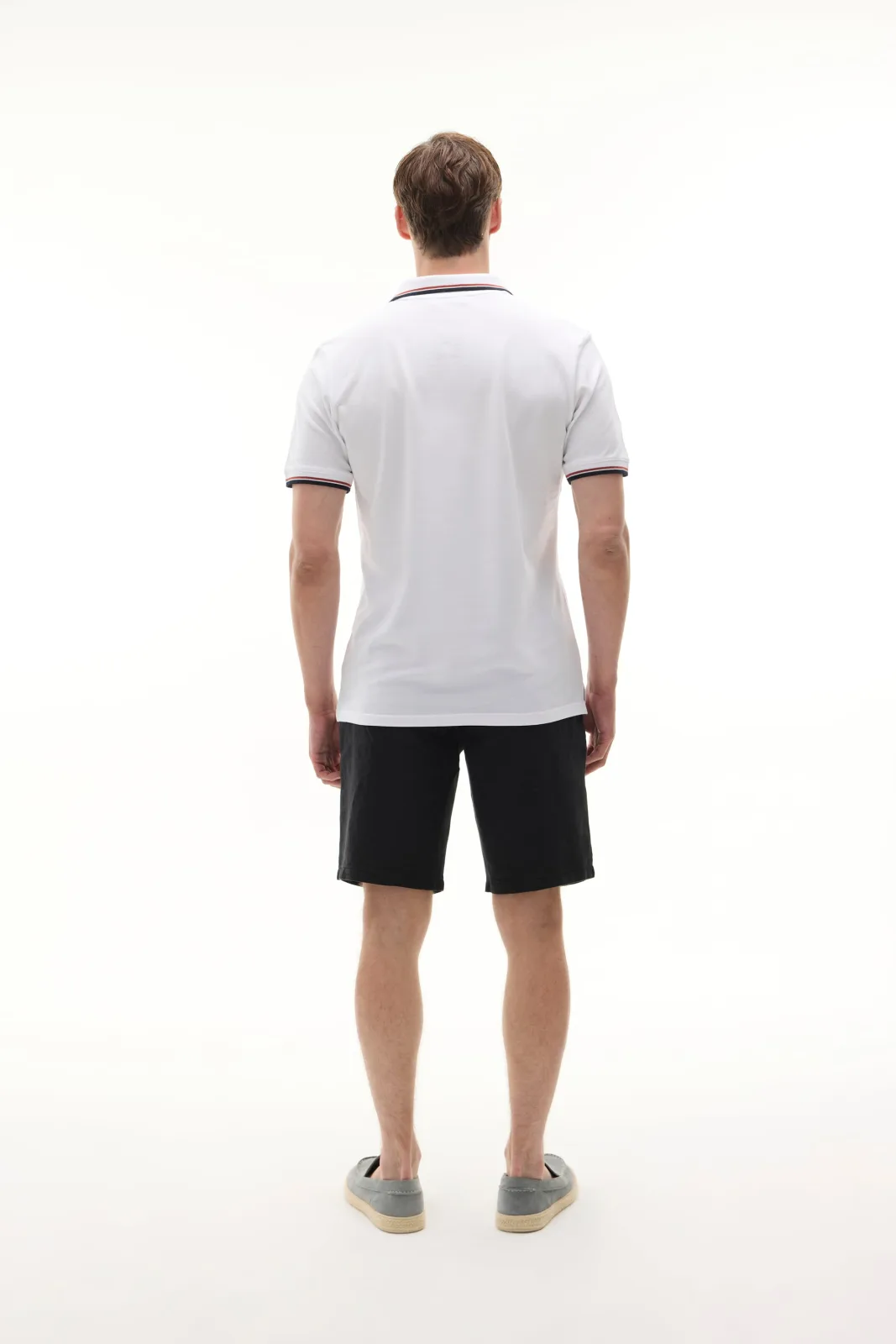 Erkek Straight Fit Bağlamalı Keten Şort