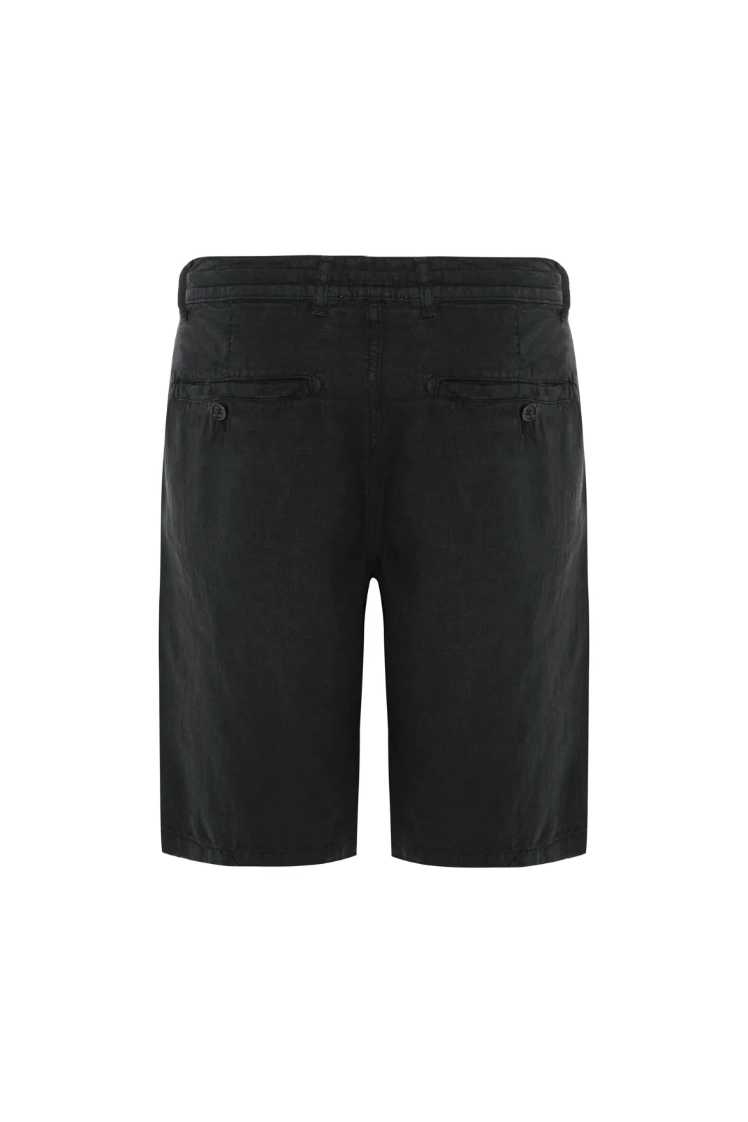 Erkek Straight Fit Bağlamalı Keten Şort