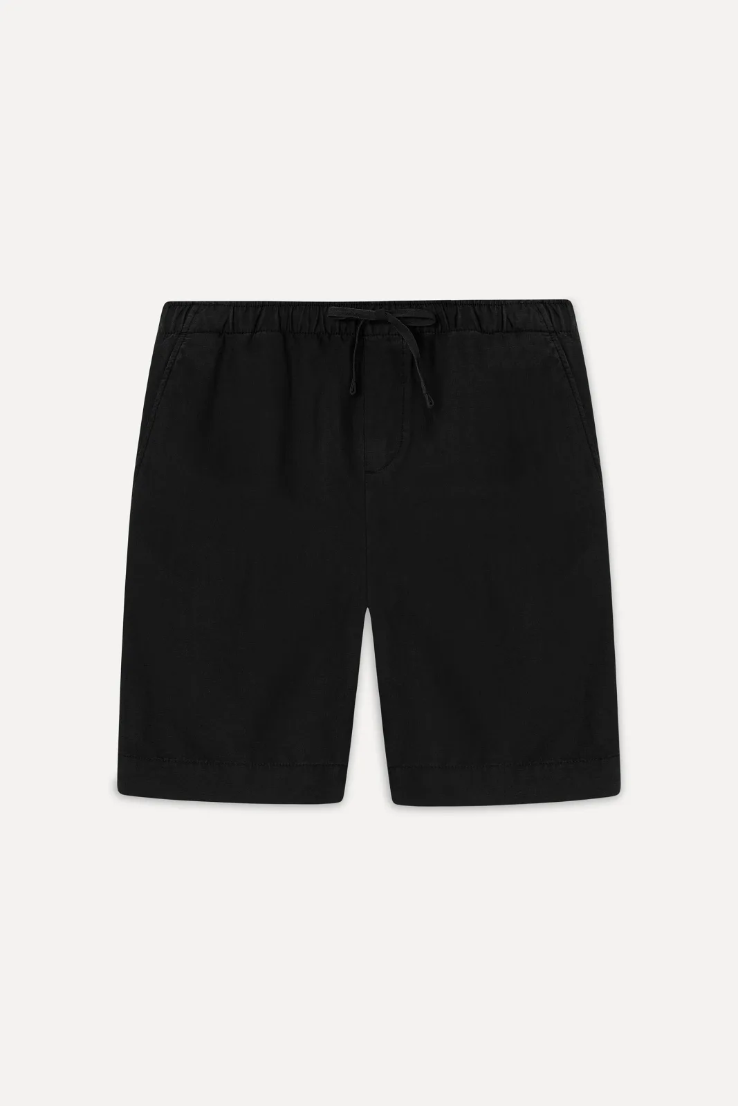 Erkek Straight Fit Keten Karışımlı Şort