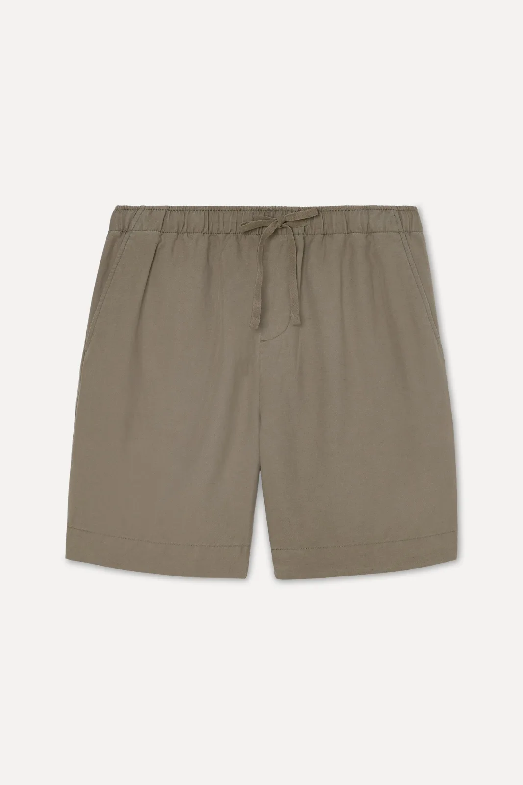 Erkek Straight Fit Keten Karışımlı Şort