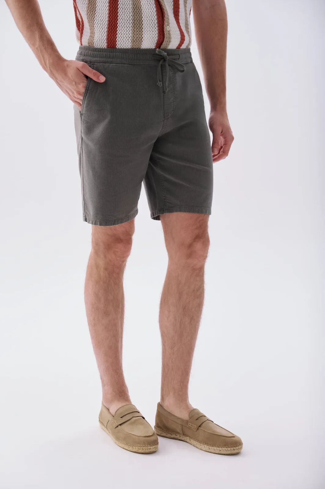 Erkek Tekstürlü Straight Fit Şort