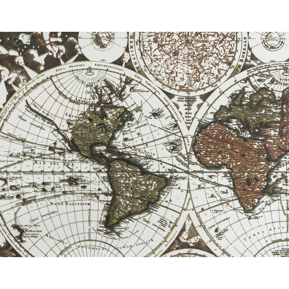 Haritalı Duvar Aynası 145x130 cm