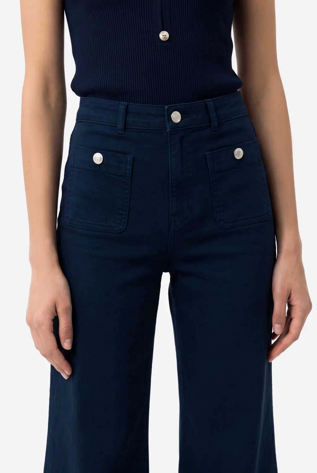 Kadın Cep Detaylı Flare Fit Pantolon
