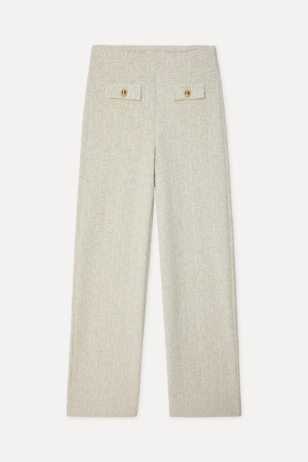 Kadın Cep Görünümlü Wide Leg Örme Pantolon