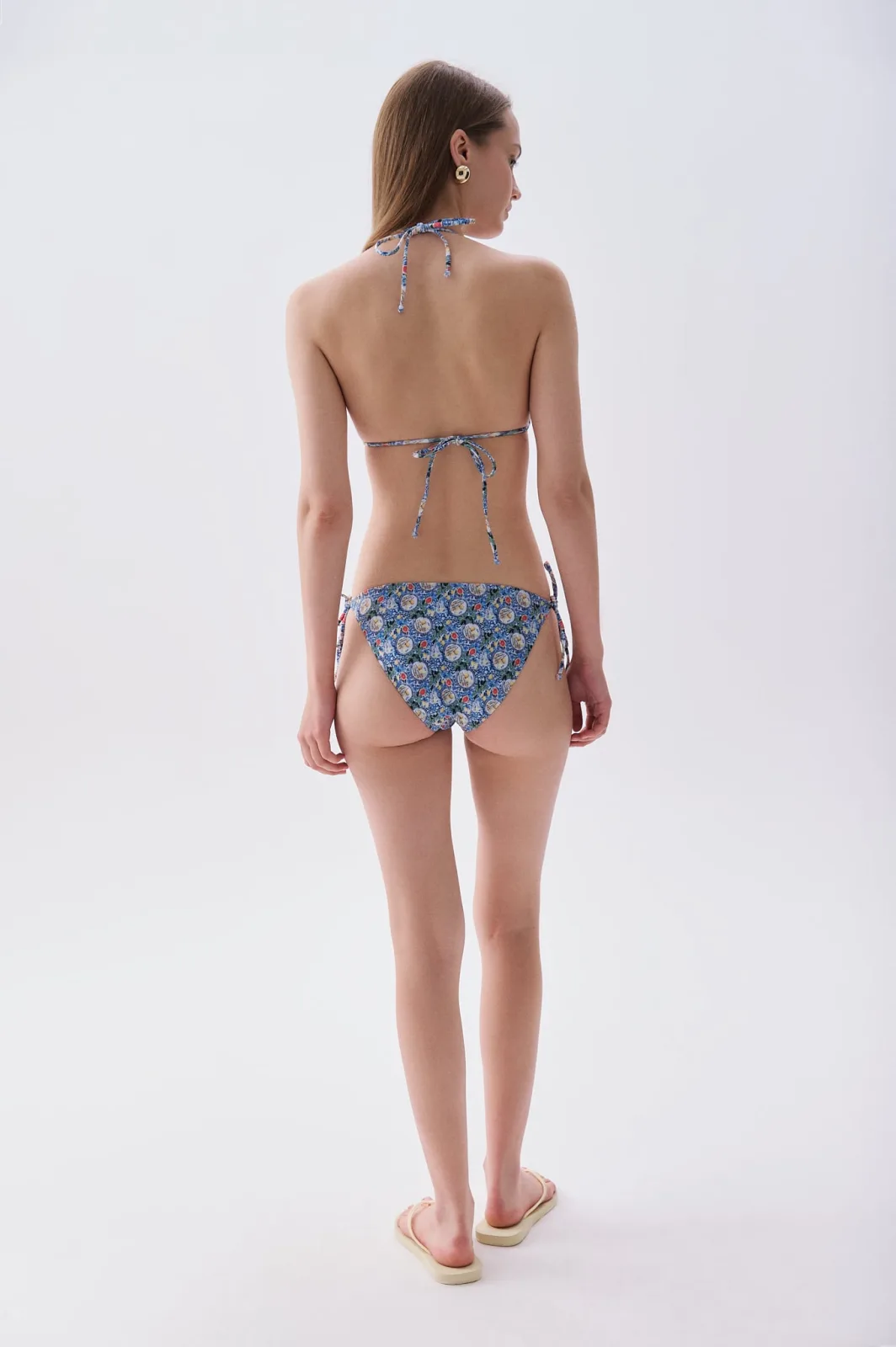 Kadın Desenli Bağlamalı Bikini Altı