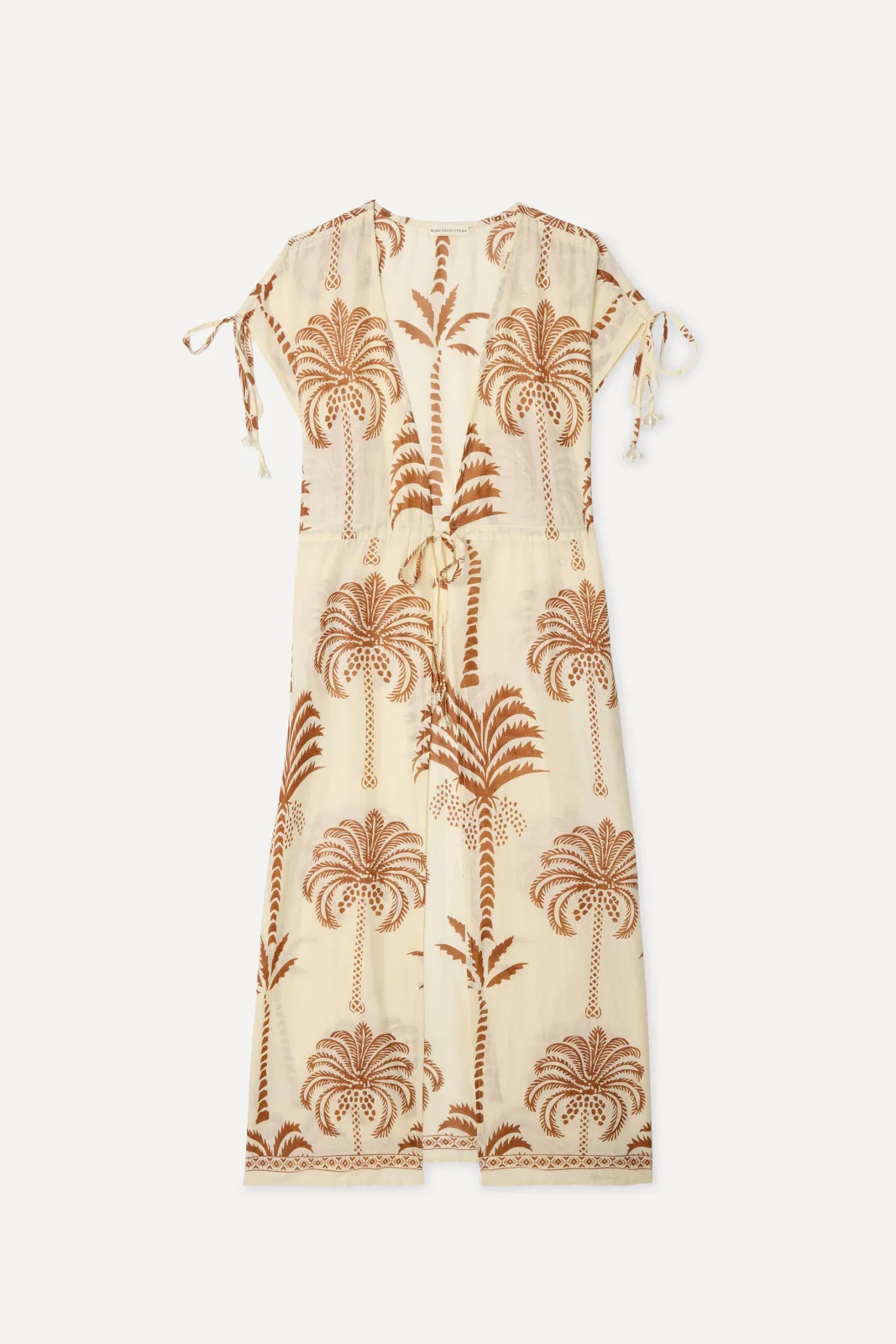 Kadın Desenli Oversize Midi Kimono