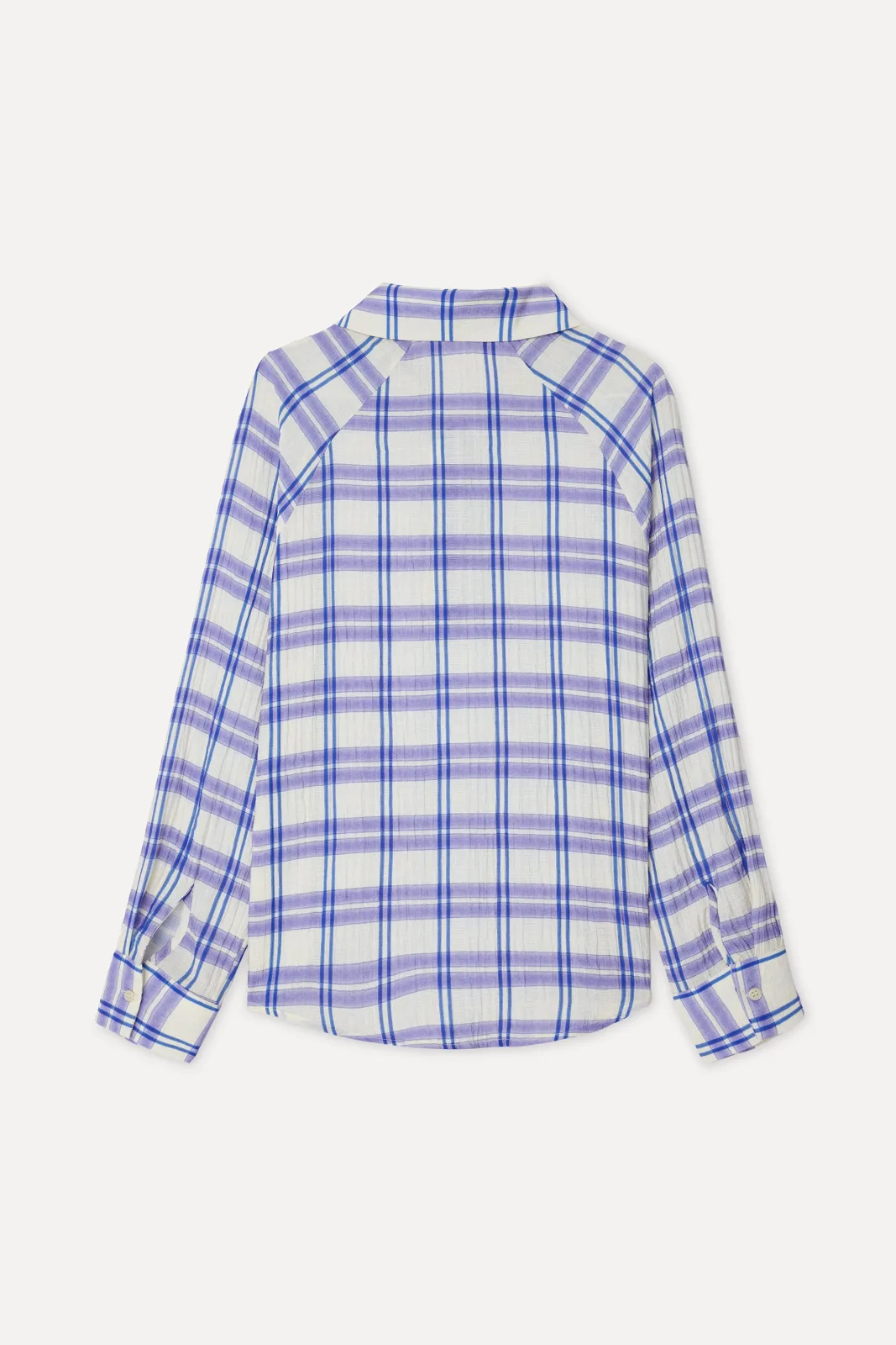Kadın Ekoseli Loose Fit Uzun Kollu Bluz