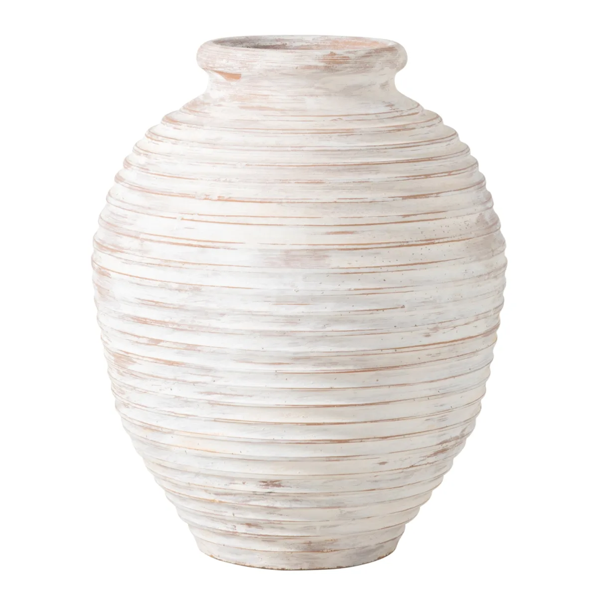 Otranto Antik Beyaz Saksı 65 cm
