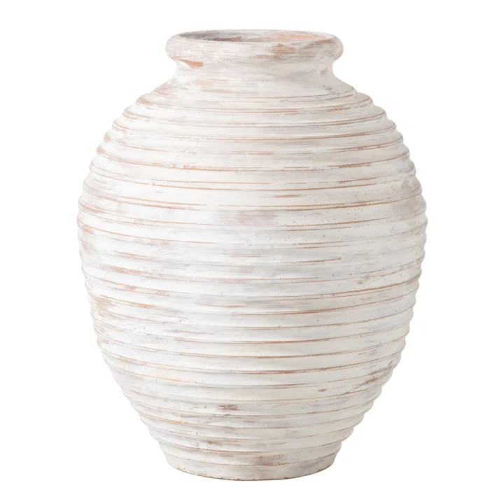 Otranto Antik Beyaz Saksı 65 cm