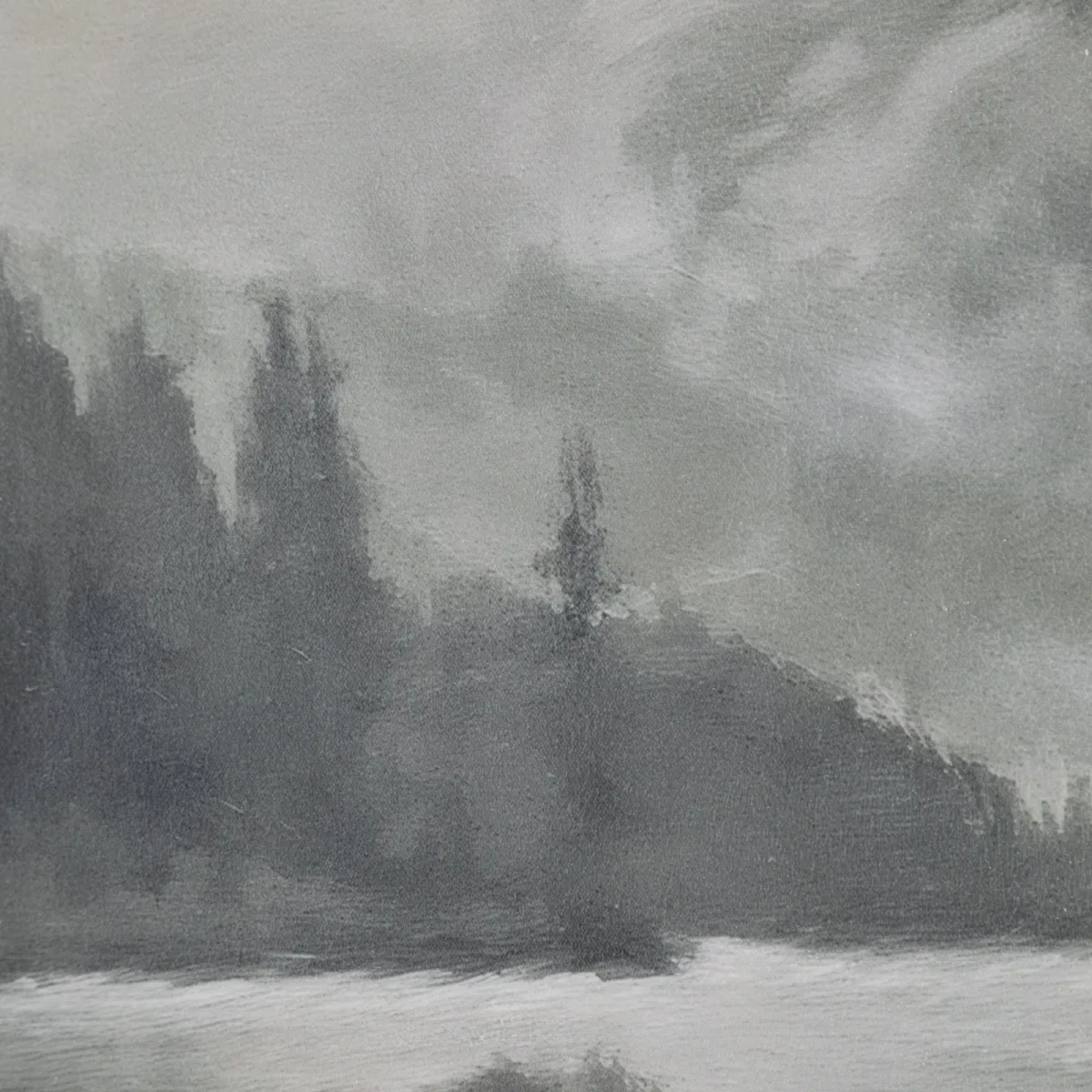 Quiet Shore Çerçeveli Yağlı Boya Tablo 100x100 cm